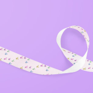 Bunte Schmetterlinge zum Geburtstag Satinband
