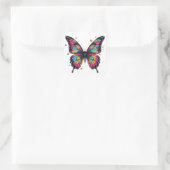 Bunte Schmetterlingsillustration Quadratischer Aufkleber (Tasche)