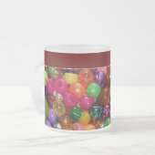 Bunte Schmuck-Perlen Mattglastasse (Vorderseite Links)