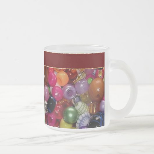 Bunte Schmuck-Perlen Mattglastasse (Rechts)