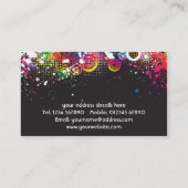 Bunte Schmutz-Visitenkarte Visitenkarte (Rückseite)