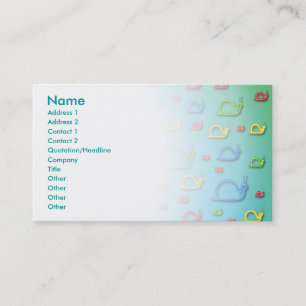 Bunte Schnecken überall Visitenkarte