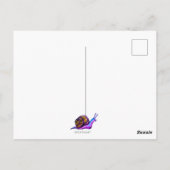 bunte Schneckenpost Postkarte (Rückseite)