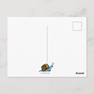 bunte Schneckenpost Postkarte