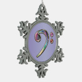 Bunte Schneeflocken Zinn-Ornament (Links)