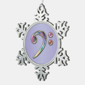 Bunte Schneeflocken Zinn-Ornament (Rechts)