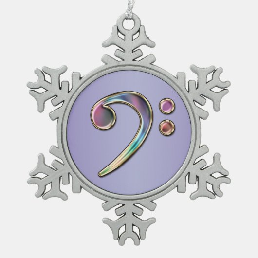 Bunte Schneeflocken Zinn-Ornament (Vorderseite)