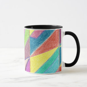 Bunte Schnitte und Facetten-Tasse Tasse