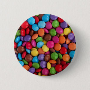 Bunte Schokoladen Süßigkeiten Button