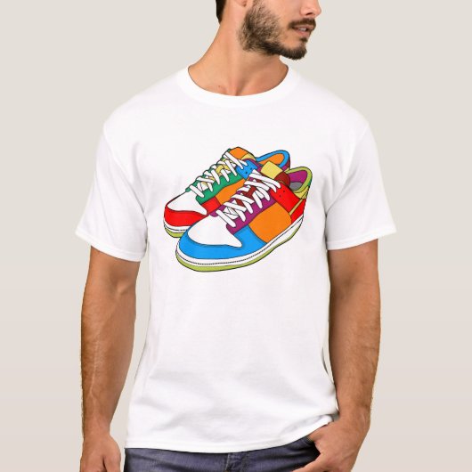 Bunte Schuhe T-Shirt (Vorderseite)