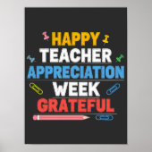 Bunte Schule Design mit Dank Poster (Vorne)