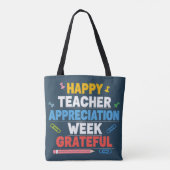 Bunte Schule Design mit Dank Tasche (Rückseite)