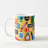 Bunte Schulmaterialien Lehrer Kaffeetasse (Links)