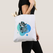 Bunte Schulter-Tasche mit geflügeltem Raubtier Tasche (Von Nahem)
