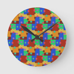Bunte Schulwanduhr Runde Wanduhr