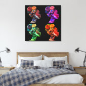 Bunte Schwarze Frauen Leinwanddruck (Insitu (Schlafzimmer))