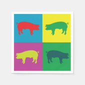 Bunte Schweine Napkins Serviette (Vorderseite)