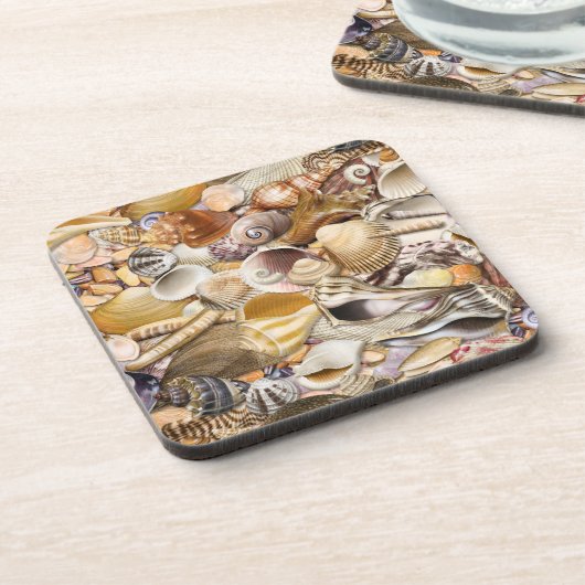 Bunte Seashells-Untersetzer Getränkeuntersetzer (Linke Seite)