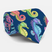 Bunte SeepferdeKrawatte Krawatte (Gerollt)