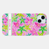 Bunte Seesterne mit Monogramm Case-Mate iPhone Hülle (Rückseite (Horizontal))