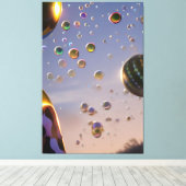 Bunte Seifenblasen Leinwanddruck (Insitu (Holzboden))