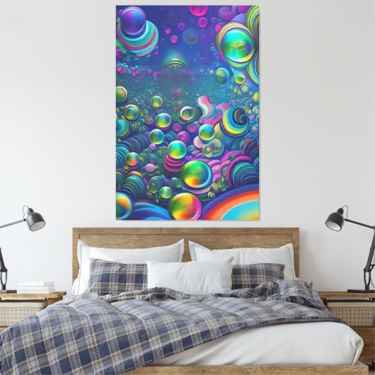 Bunte Seifenblasen Leinwanddruck (Insitu (Schlafzimmer))