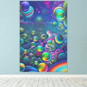 Bunte Seifenblasen Leinwanddruck (Insitu (Holzboden))