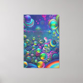 Bunte Seifenblasen Leinwanddruck (Vorderseite)