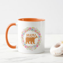 Bunte Silhouette der Mama-Bärin Kunst