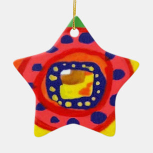 Bunte Sinnesverzierung Keramikornament
