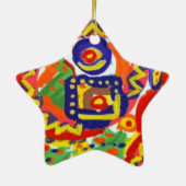 Bunte Sinnesverzierung Keramikornament (Hinten)