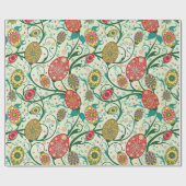 Bunte skandinavische Ostereier Geschenkpapier (Flach)