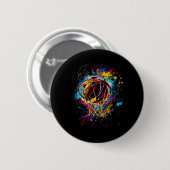 Bunte Sketll-Tie-Dye-Farbe Button (Vorne & Hinten)