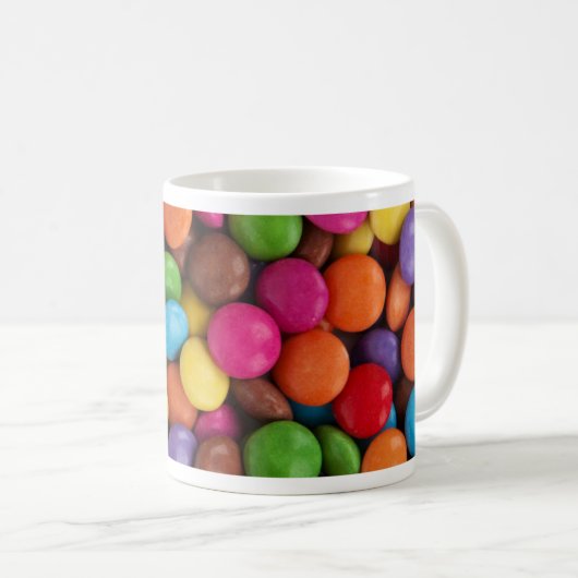 Bunte Skittlessüßigkeit Kaffeetasse (VorderseiteRechts)