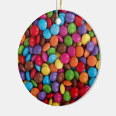 Bunte Skittlessüßigkeit Keramikornament (Links)