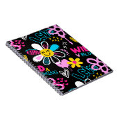 Bunte Smiley-Blumen-Graffiti-Muster-Baby-Bib Notizblock (Rechte Seite)
