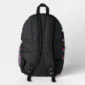 Bunte Smiley-Blumen-Graffiti-Muster-Babylätzchen Bedruckter Rucksack (Rückseite)
