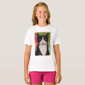 Bunte Smokings-Katze T-Shirt (Vorne ganz)