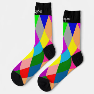 Bunte Socken Diamant Design