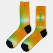 Bunte Socken mit einem Farbverlauf-Design  (Linkes Detail)