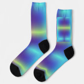 Bunte Socken mit einem Farbverlaufdesign (Linkes Detail)