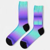 Bunte Socken mit einem Farbverlaufsmuster (Linkes Detail)