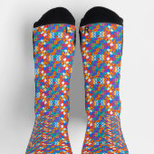 Bunte Socken mit einem Puzzle-Muster (Oben)