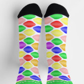 Bunte Socken mit ovalem Design (Oben)