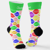 Bunte Socken mit ovalem Design (Gewinkelt)