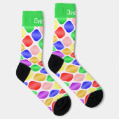 Bunte Socken mit ovalem Design (Rechts)