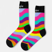 Bunte Socken mit welligen Streifen Design (Linkes Detail)