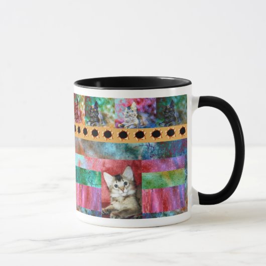 Bunte somalische Katzen-Überraschung Tasse (Rechts)