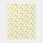 Bunte Sommer-Ananas-Frucht-Muster Fleecedecke (Vorderseite)