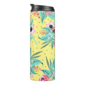 Bunte Sommer-Blumen-Gelb-Thermaltrommel Thermosbecher (Nach rechts gedreht)